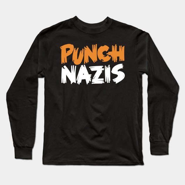 Punch Nazis Long Sleeve T-Shirt by polliadesign